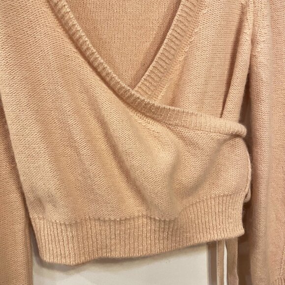 EUC Rouje Marty Angora Wrap Cardigan Peach Beige 38, 6 - Picture 4 of 7